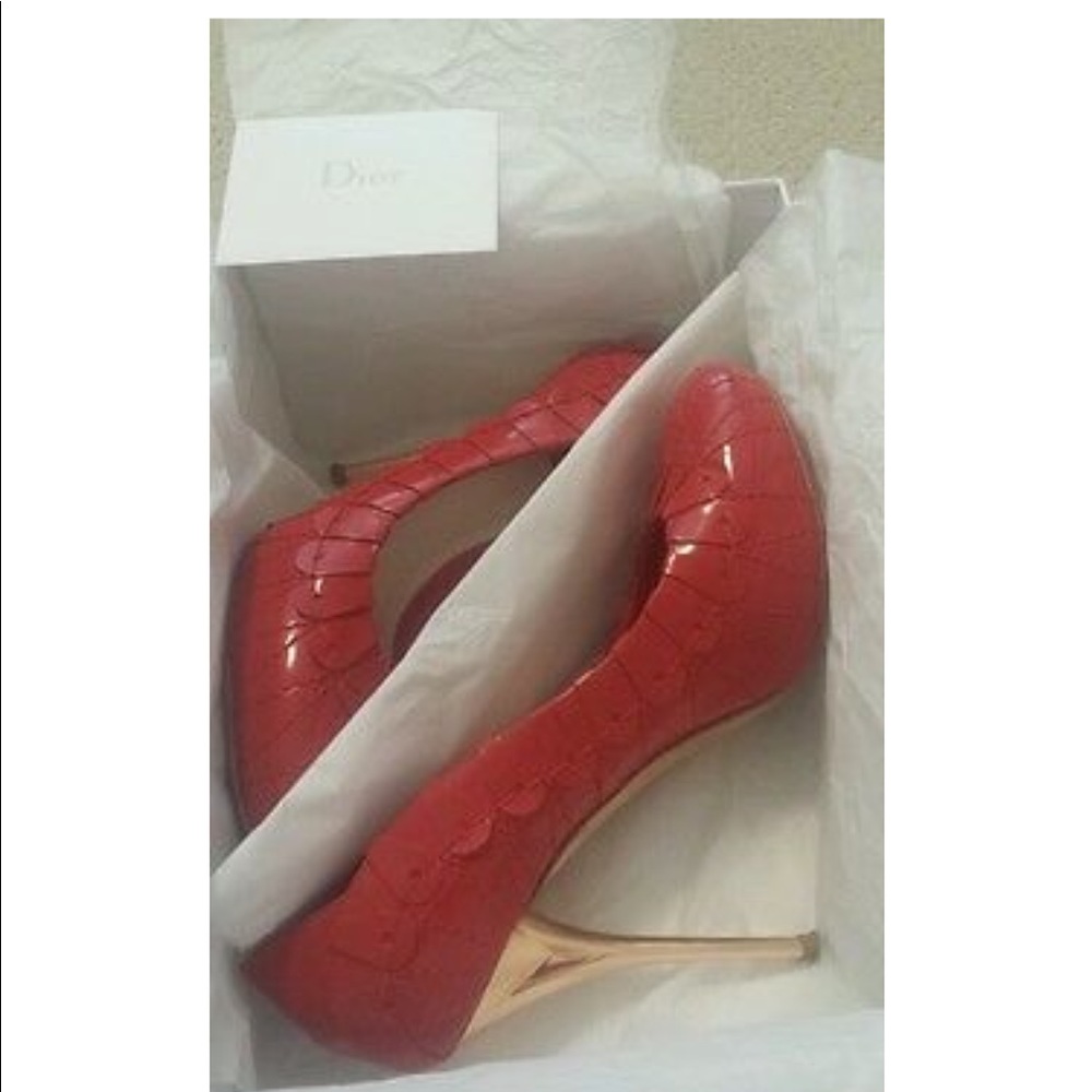 Dior Red Leather heels
